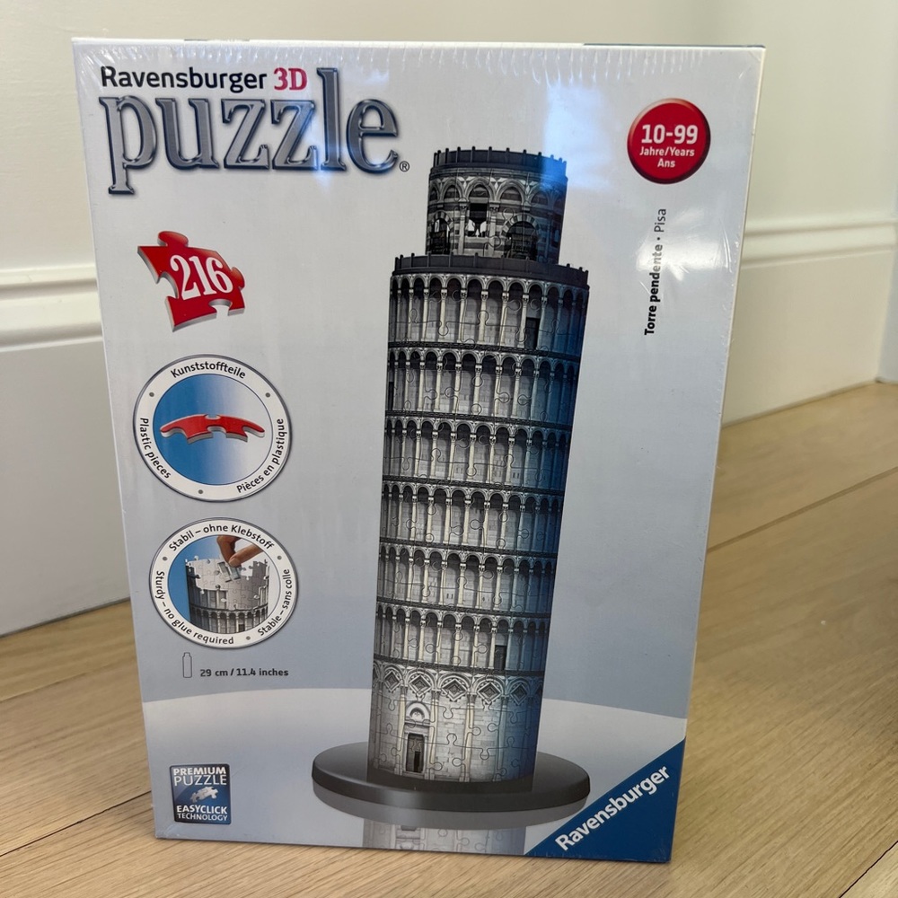 New! 3D Jigsaw Puzzle Adults and Kids Tower of Pisa 216 Pieces